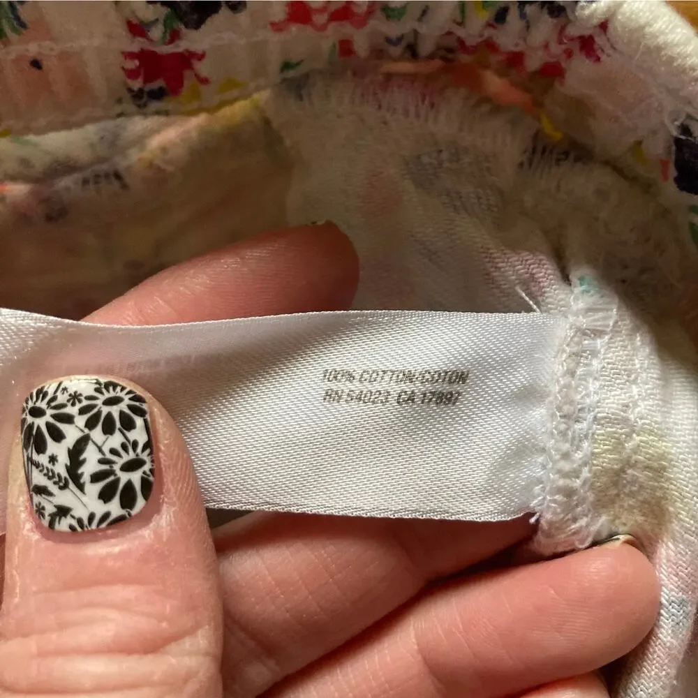 Old Navy Floral Denim Pull On Skirt, Babies 12-18M